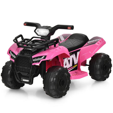 Electric children's quad with storage space Mini electric quad with music for children 44 x 66 x 42 cm pink + black