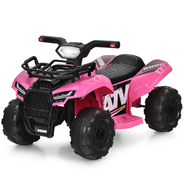 Electric children's quad with storage space Mini electric quad with music for children 44 x 66 x 42 cm pink + black