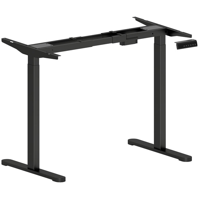 Height-Adjustable Electric Desk Frame, Steel, Black