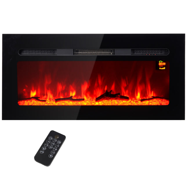 Electric fireplace, 1800W, LED Flame, Remote control
