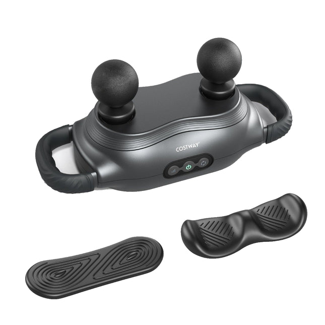 Elektrische handmassager voor diepe weefselmassage met 3 massagekoppen en 3 massagestanden voor spierontspanning van schouders, benen en rug.