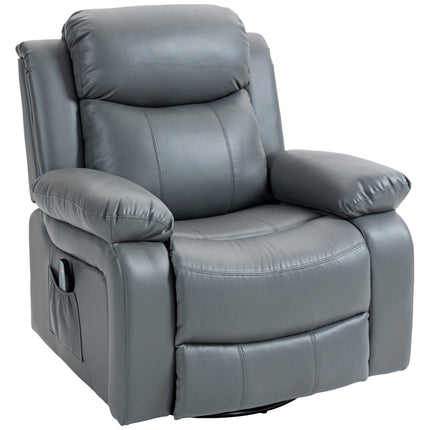 Electric massage chair, 8 vibration points, gray
