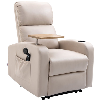 Electric recliner, microfiber, light gray massage function