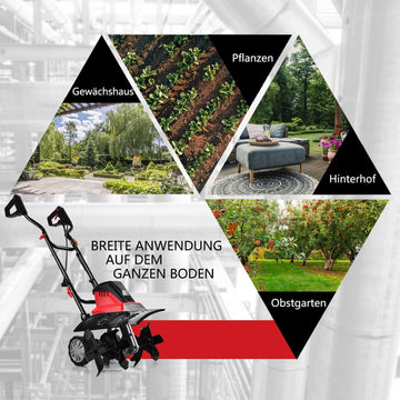 Electric tiller and cultivator mini cultivator electric tiller tiller garden tiller red and black