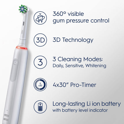 Electric toothbrush Pro3 White + Extra Refill