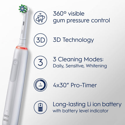 Electric toothbrush Pro3 White + Extra Refill + TC