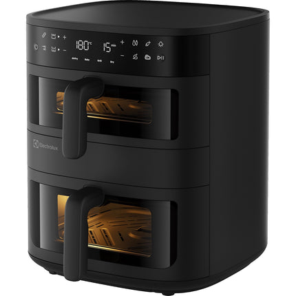 Electrolux 800 Dual Air Fryer, Stacked Baskets 4 L + 7.6 L, Sync Finish