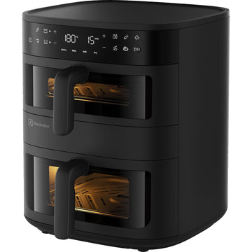 Electrolux 800 Dual Air Fryer, Stacked Baskets 4 L + 7.6 L, Sync Finish