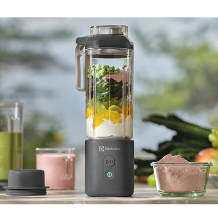 Electrolux Portable Blender 0.7 L, USB-C Rechargeable, Charcoal Grey, 6 Blades