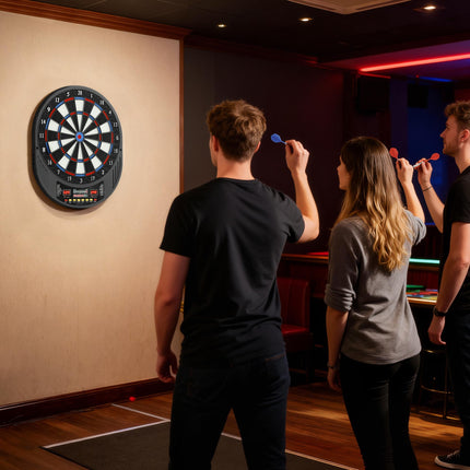 Electronic Dartboard, 1-8 Players, LCD Display, 6 Dart Sets