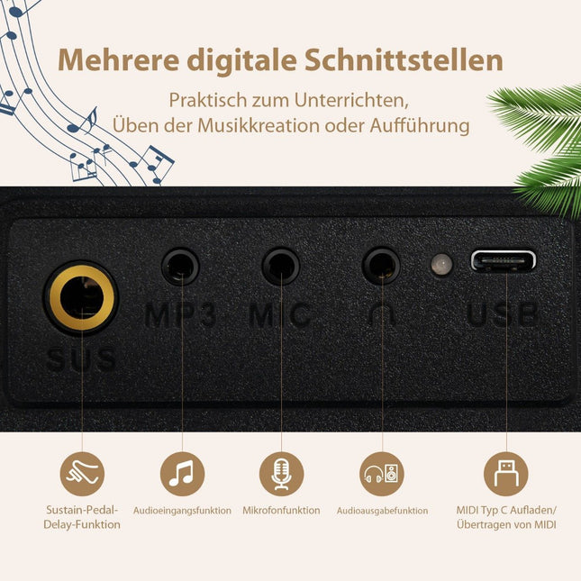 Electronic Keyboard 88 Keyboard Electric Piano Digital Keyboard Musical Instrument Set