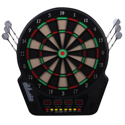 Electronic dart board, 27 games, 16 players, 6 darts