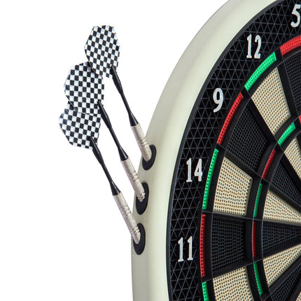 Electronic dart board with LCD screen - 18 games, 6 darts
