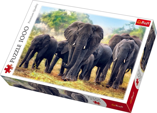 Elephant-Themed 1000-Piece Jigsaw Puzzle for Adults