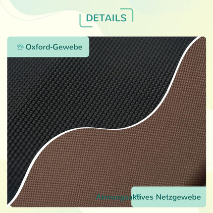 Outdoor elevated dog bed, ventilating canopy, 92x76x90 Cm