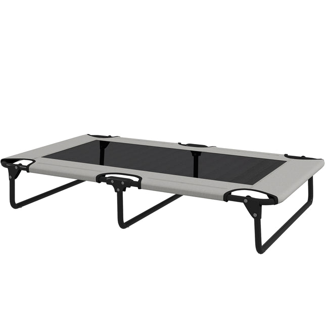 Elevated Dog Bed with Breathable Mesh, Large, Light Gray