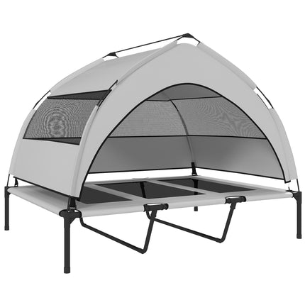 Elevated Dog Bed with Canopy, Breathable Mesh, Portable