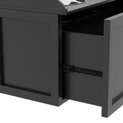 Elevated Dog Bowl Stand with Storage Drawer, Stainless Steel