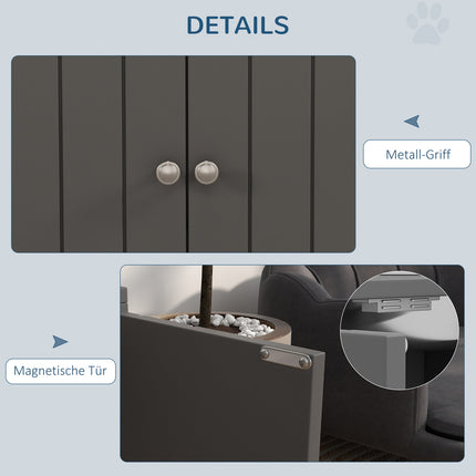 Elevated Dog Feeding Station with Storage, Stainless Bowls