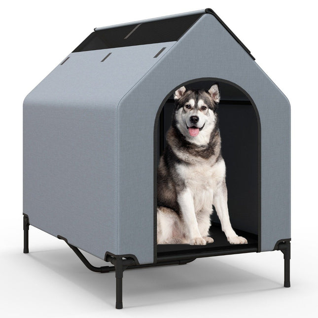Elevated Dog House & Bed, Breathable Mesh, 75x110x106 cm