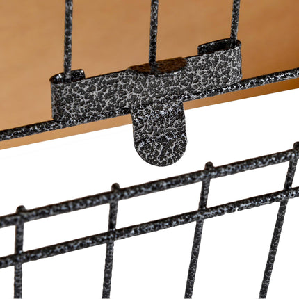 Elevated Small Animal Cage, Lockable Wood-Metal, 89.5x45x81 cm