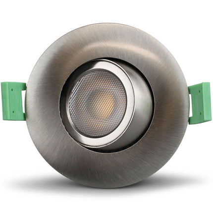 Ellen Recessed downlight Dim-to-Warm 520lm IP65 1-pack Brushed steel