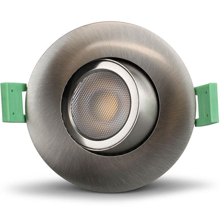 Ellen Recessed downlight Dim-to-Warm 520lm IP65 3-pack Brushed steel