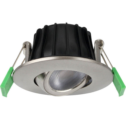 Ellen Recessed downlight Dim-to-Warm 520lm IP65 3-pack Brushed steel