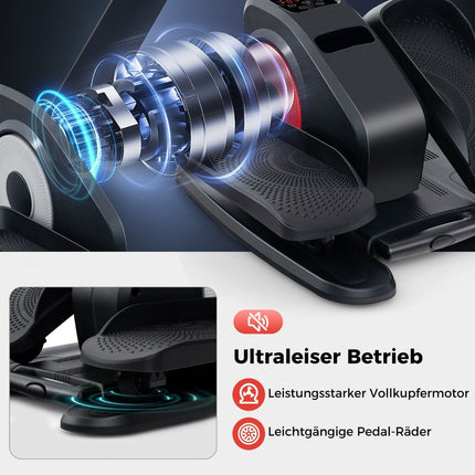 Elliptical Trainer Under Desk with Display Monitor & Remote Control Electric Pedal Trainer