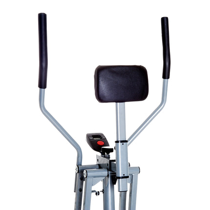 Elliptical cross trainer - steel, silver, with LCD screen