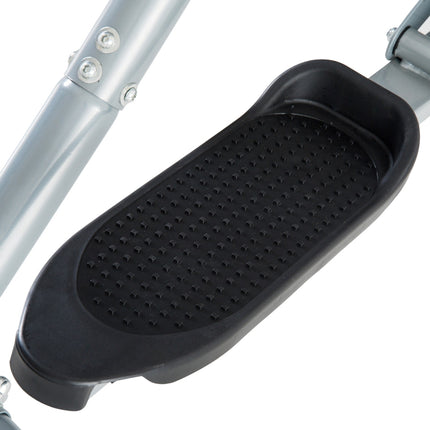 Elliptical cross trainer - steel, silver, with LCD screen