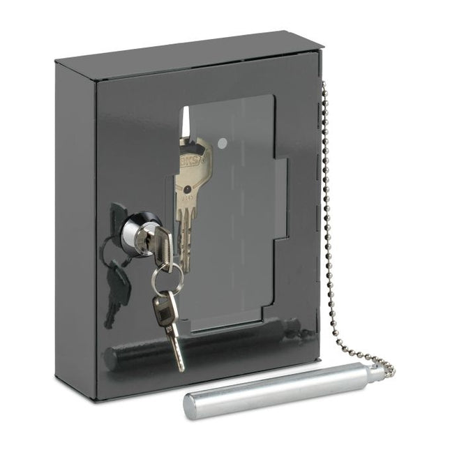 Emergency key box with flap