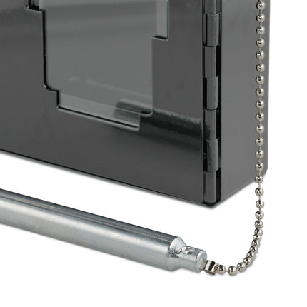 Emergency key box with flap