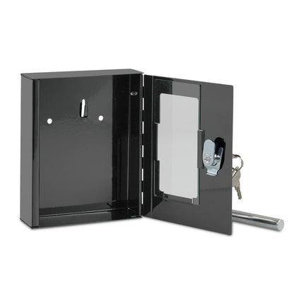 Emergency key box with flap