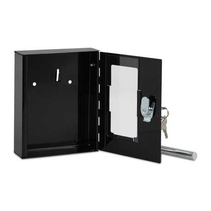 Emergency key box with flap