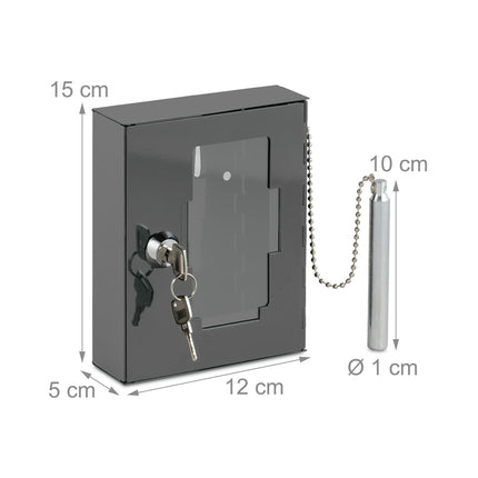 Emergency key box with flap