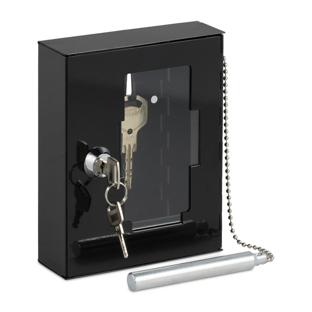 Emergency key box with flap