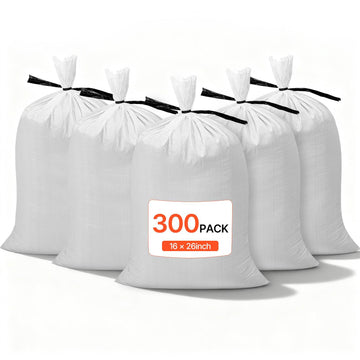 Empty Sandbags 300-Pack, 40 x 66 cm Polypropylene