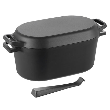 Enameled Cast Iron Dutch Oven, 3.5 Qt, Lid, Dual Handles
