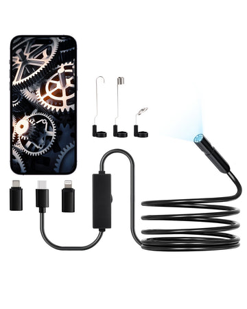 Endoscope Camera With Light, 1920P, 8 LED, 3m Cable
