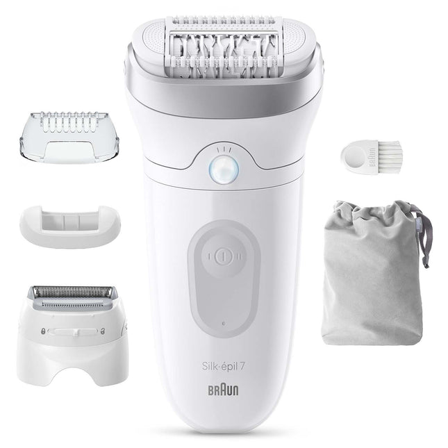 Epilator Wet & Dry, Long-Lasting Smooth Skin, Silver