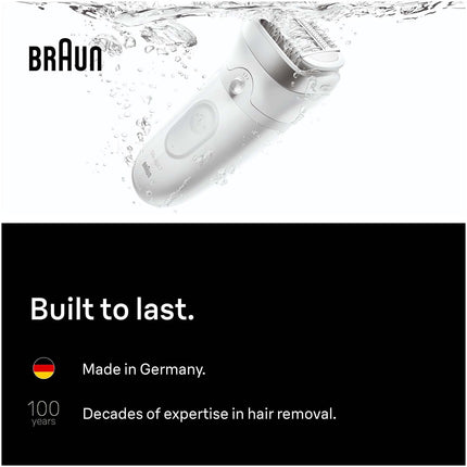 Epilator Wet & Dry, Long-Lasting Smooth Skin, Silver