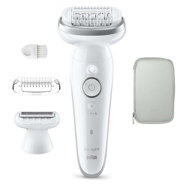Epilator Wet & Dry, Long-Lasting Smooth Skin, Silver