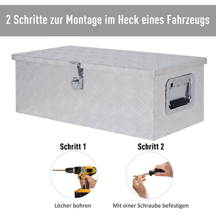 Equipment box in aluminum - Silver, 76x33x25 cm