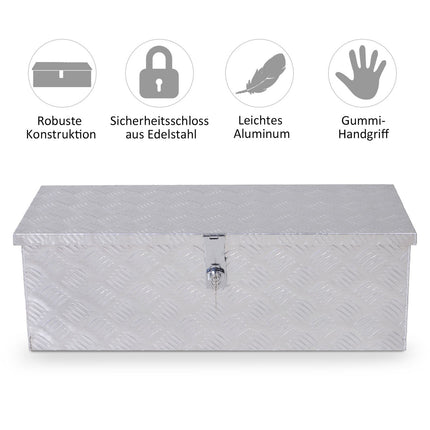 Equipment box in aluminum - Silver, 76x33x25 cm