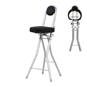 Ergonomic Adjustable Standing Stool, Black/Silver