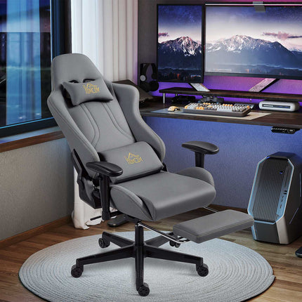Ergonomic Gaming Chair, 3D Armrests, Adjustable, Gray