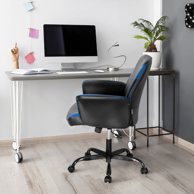 Ergonomic Gaming Chair, Height Adjustable, PVC Leather