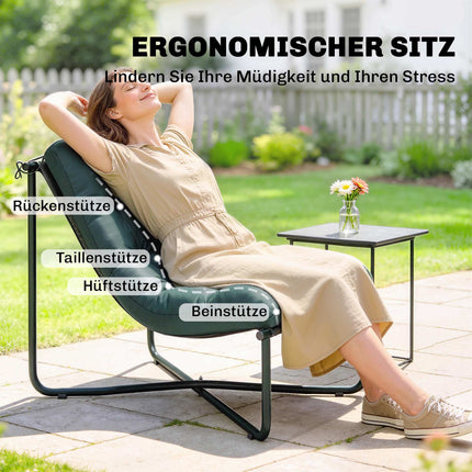 Ergonomic Garden Chair with Cushion, Breathable Mesh, 120kg Capacity