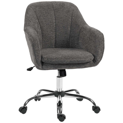 Ergonomic Grey Office Chair with Swivel and Rocking Function